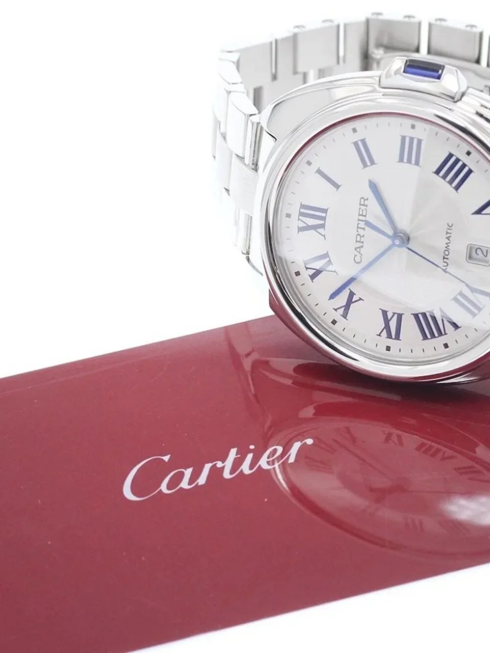 CARTIER Cres de Cartier WSCL0007 Date Silver Dial Automatic Men's Watch_972706